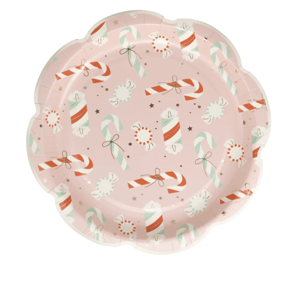 Candy Cane Lane Scatter Pattern Plate, 9"